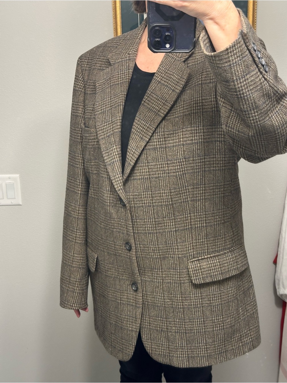 Robert Stock Men's Brown Glen Plaid Blazer Sport Coat 44L - Picture 7 of 9